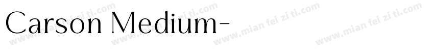 Carson Medium字体转换